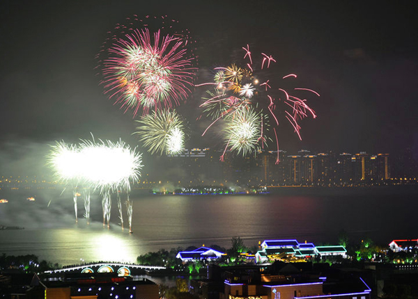 苏州旅游节开幕式烟花晚会